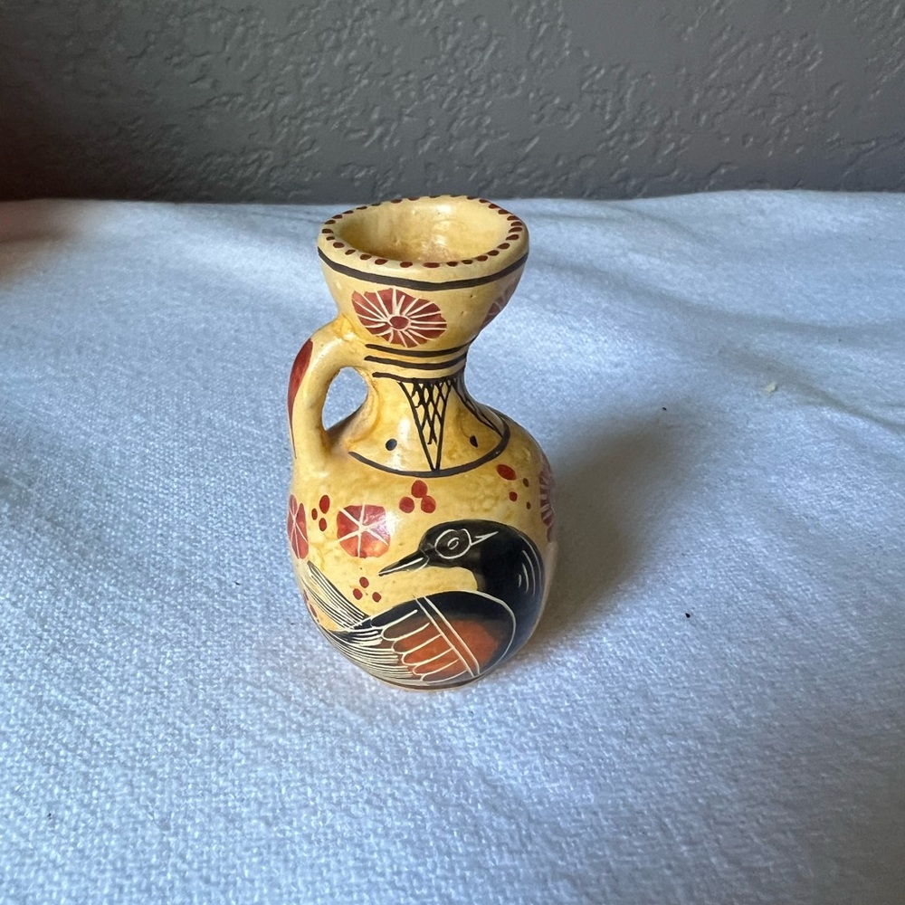 vintage, hand-painted replica of an ancient Greek ewer or pitcher